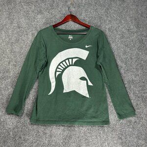 Nike Michigan State Spartans 3/4 sleeve T shirt Women's Size S Pre-owned
